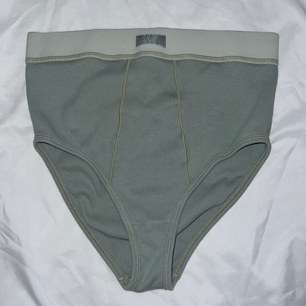 SKIMS Gray High-Waisted Briefs